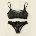 Sexy Ladies Bra Sets Polka Dot Mesh Sexy Lingerie Comfortable Thin Bra and Panty Set Ruffles Transparent Women'S Underwear Panty