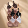 Hot Sale 6 Colors New Ice Silk Underwear Comfy Bra Wirefree Padded Wavy Edge Invisible Yoga Wear Ladies Bra Seamless Women Bra