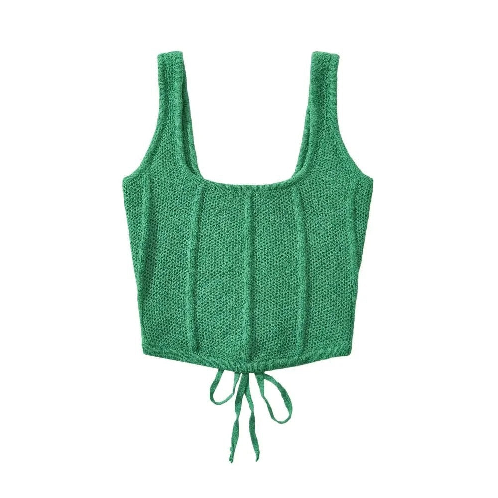 Large collar strap vest