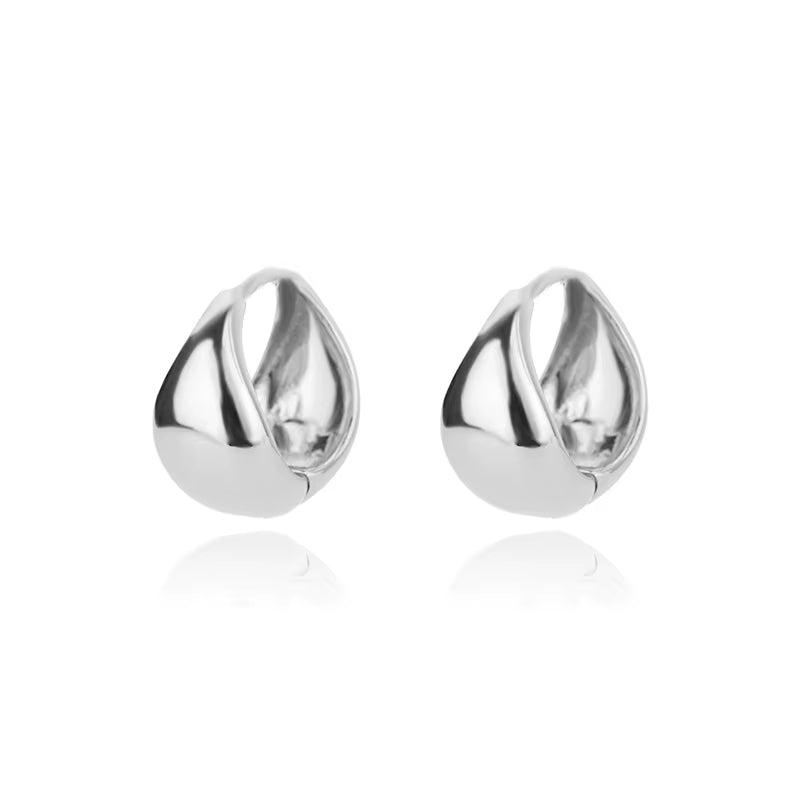 Circle Earrings for Women Vintage Punk Baroque Pearl Earrings Stainless Steel Ear Clip Women Jewelry Imitation Pearl Gift Mujer