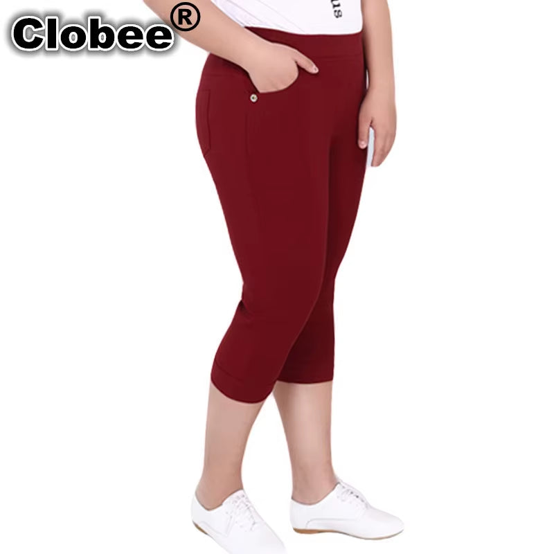 New Extra Large 6XL Women Pants Capris Pants High Waist Stretch Pencil Pants Skinny Trousers for Women Pantalon Sarouel Femme