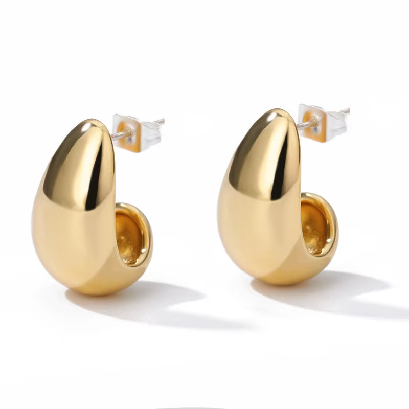 Circle Earrings for Women Vintage Punk Baroque Pearl Earrings Stainless Steel Ear Clip Women Jewelry Imitation Pearl Gift Mujer