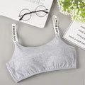 Sexy Seamless Detachable Padded Sling Cotton Bra Casual Letter Printing Bra without Steel Ring Fitness Breathable Ladies Bra