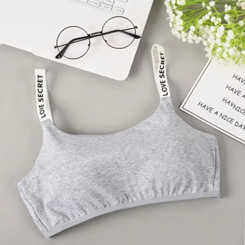 Sexy Seamless Detachable Padded Sling Cotton Bra Casual Letter Printing Bra without Steel Ring Fitness Breathable Ladies Bra