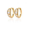 Circle Earrings for Women Vintage Punk Baroque Pearl Earrings Stainless Steel Ear Clip Women Jewelry Imitation Pearl Gift Mujer