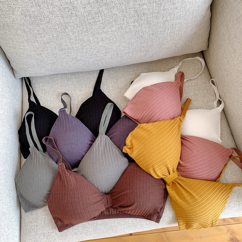 Wire Free Bras for Women Push up Bra Sexy Lingerie Comfort Bra Tops Female Brassiere Seamless Underwear Solid Intimates