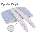 5/10Pcs Professional Nail File Set (150/180 Grit Half‑Moon Sandpaper Files)