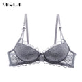 Comfortable Thin Cotton Women Underwear White Sexy Bra plus Size C D Cup Embroidery Brassiere Push up Bras Lace Lingerie Black