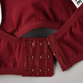 Sexy Seamless Detachable Padded Sling Cotton Bra Casual Letter Printing Bra without Steel Ring Fitness Breathable Ladies Bra