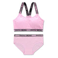Cotton Girls Bra and Panty Sets Teenage Girls Cotton Padded Training Bra + Panties Kids Sports Bra Panties Underwear